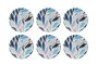 Hermia Multi Leaf Juego de 6 Platos de Postre de Porcelana Multicolor